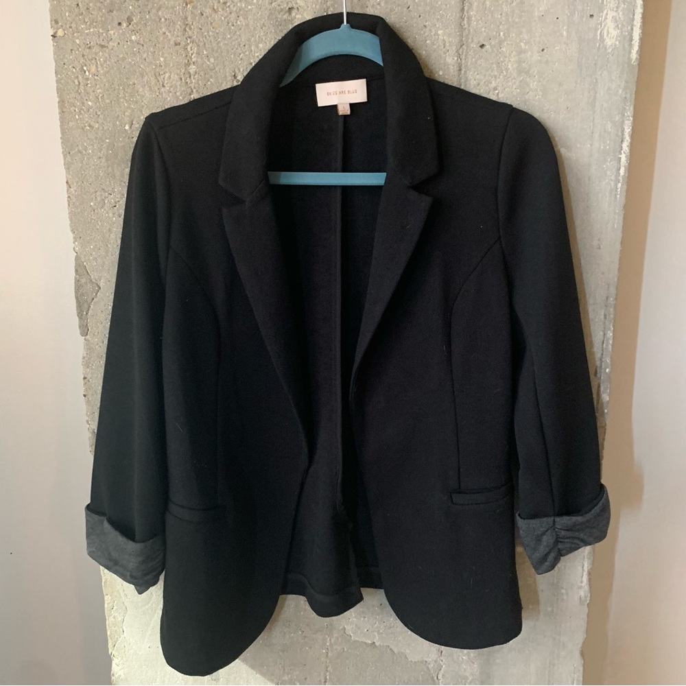 Skies are Blue Black Blazer